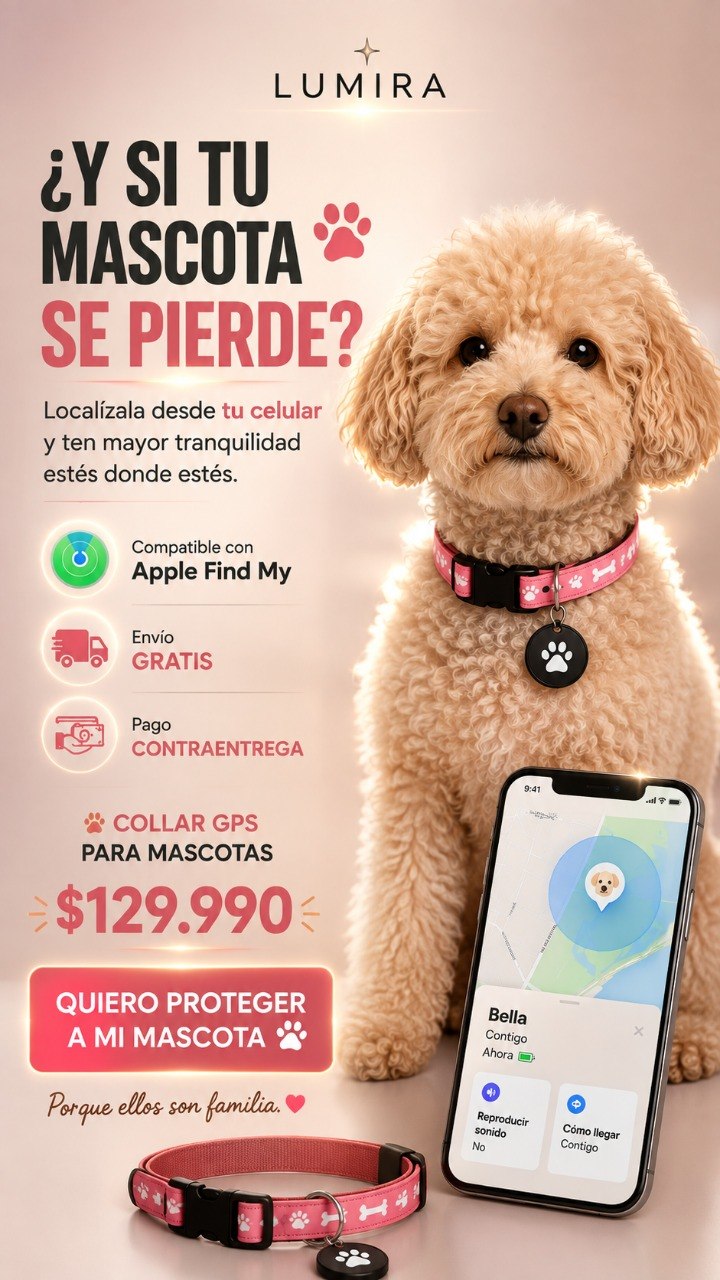 Collar Inteligente Con Gps Para Mascotas